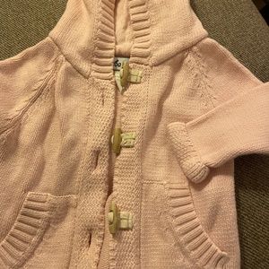 Precious knit pink hooded sweater